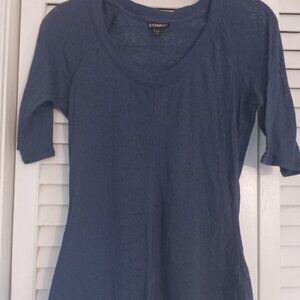 NWOT Express sheer top Size S navy